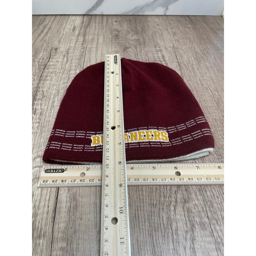 Bellflower HS Buccaneers Reversible Beanie Hat‎ Knit Cuffed Winter Embroidered
